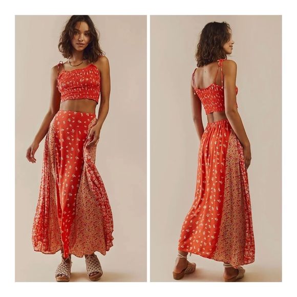 NEW Free People Kaia Red Floral Set Size S,XS
Skirt & crop top - Picture 1 of 7
